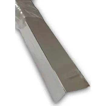 Stavební profil Rohová lišta plastová – L profil – 2750 mm – chrom lesk – 20 x 20 mm – MIKAWI