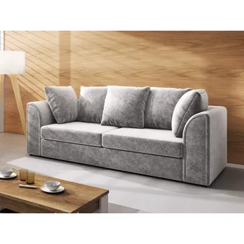 Pohovka Trojsedák WELLS 3, světle šedá látka +možnost VÝNOSU + vyzvednutí ZDARMA