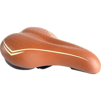 Sedlo na kolo Sedlo Soft Comfort turistické pánské s elastomerem, hnědé