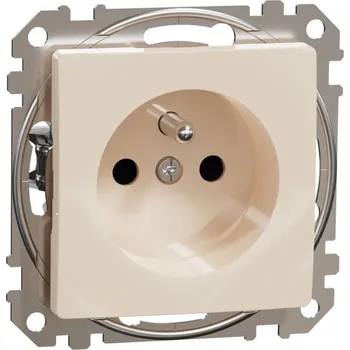 Elektrická zásuvka SCHNEIDER ELECTRIC SCHNEIDER Sedna Design & Elements Zásuvka 230V 16A clonky šroubová béžová SDD112011