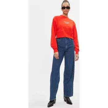 Pánská mikina Calvin Klein Jeans Mikina Stacked Institutional J20J221466 Červená Regular Fit L