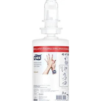 Mýdlo TORK 424709 – Antimikrobiální tekuté mýdlo S4, 1000 dávek, EN1499, EN14476, 6 x 1000 ml - Karton