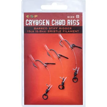 Rybářský háček ESP hotové návazce Cryogen Chod Rig vel. 8