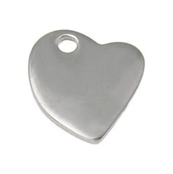 Přívěsek DR1095 Ocelový přívěšek - mini srdíčko s očkem