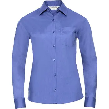 Dámská košile Russell Dámská popelínová košile R-934F-0 Corporate Blue 4XL