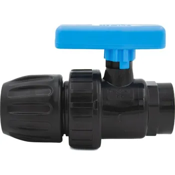 Ventil TECNO PLASTIC PP kulový kohout - svěrný spoj x vnitřní závit 50 x 1 1/2" 40 VSR 16P 050