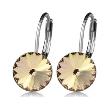 Náušnice NBS08-LIS Ocelové náušnice s krystaly Swarovski®, LIGHT SILK