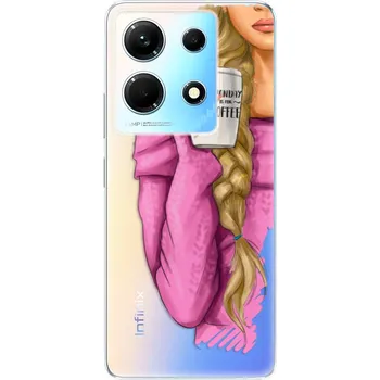 Pouzdro na mobilní telefon Odolné silikonové pouzdro iSaprio - My Coffe and Blond Girl - Infinix Note 30