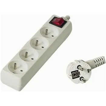 Prodlužovací kabel PREMIUMCORD Prodlužovací přívod 230V, 10m,4 zásuvky + vypínač pp4k-10