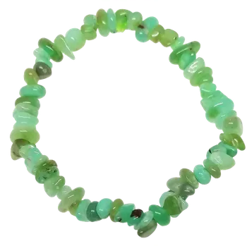 Náramek Chrysopras náramek v AA kvalitě (sekané minerály)