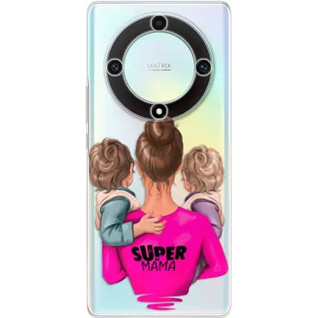 Telefonní příslušenství Odolné silikonové pouzdro iSaprio - Super Mama - Two Boys - Honor Magic5 Lite 5G