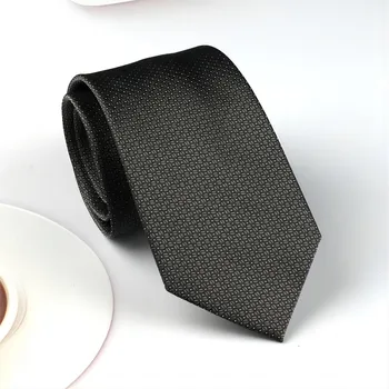 Kravata Hedvábná kravata tmavě šedá se vzorem, HEDVÁBNÝ SVĚT