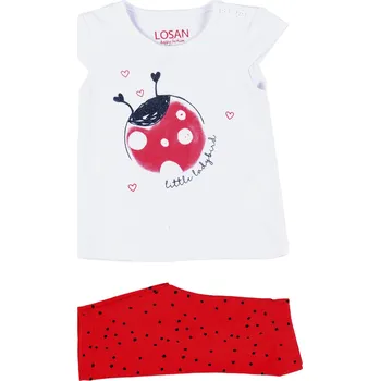 Kojenecká souprava SET LOSAN S BERUŠKAMI, TRIČKO A LEGÍNY, BAVLNA Velikost: 80