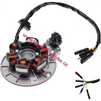 malá motorka Stator zapalování pitbike YX140cc 6 cívek (Stator zapalování s šesti cívkami na pitbike YX 140cc)