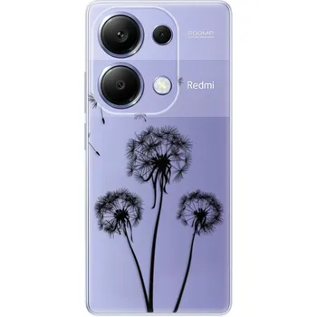 Pouzdro na mobilní telefon Odolné silikonové pouzdro iSaprio - Three Dandelions - black - Xiaomi Redmi Note 13 Pro