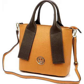 Kabelka Dámská kožená kabelka do ruky ITALY AD1526 - camel hnědá