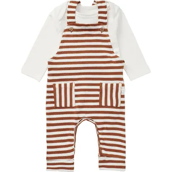 Kojenecká souprava SET NOPPIES SAFFRON, PRUHOVANÝ, ORANŽOVOHNĚDÝ Velikost: 50