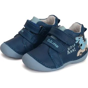 Chlapecké polobotky Kožené boty D.D.step S015-41882A Bermuda Blue 20