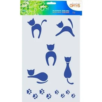 Šablona kočky 20x30cm plast