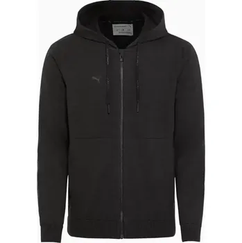 Pánská softshellová bunda PORSCHE DESIGN Leisure jacket Bunda pro volný čas na zip a s kapucí černá (Pohodlná volnočasová bunda pravidelného střihu vyrobená z tkaniny s logem Puma)