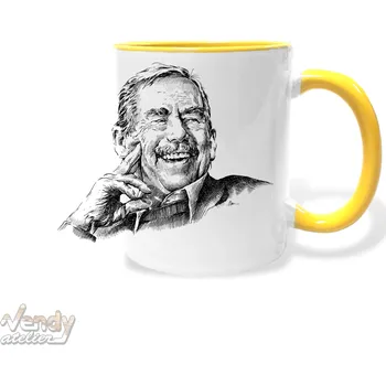 Hrnek - prezident Václav Havel Barva: Žlutá