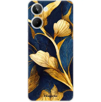 Pouzdro na mobilní telefon Odolné silikonové pouzdro iSaprio - Gold Leaves - Realme 10