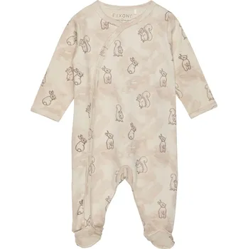 Kojenecký overall OVERAL FIXONI SE ZAJÍČKY A VEVERKAMI, FOG Velikost: 50