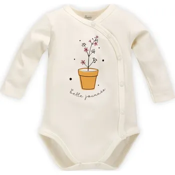 Kojenecký body BODY PINOKIO ZAVINOVACÍ, S KYTIČKOU, ECRU, TRES BIEN Velikost: 68