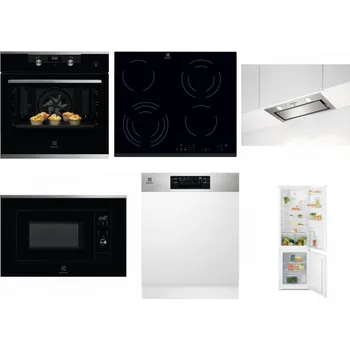 Set domácích spotřebičů ELECTROLUX KODEH70X + ELECTROLUX EHF6343FOK + ELECTROLUX LFG716X + ELECTROLUX LMS2203EMX + ELECTROLUX EEM48300IX - přebaleno + ELECTROLUX LND5FE18S