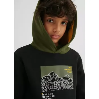 Chlapecká mikina Chlapecká mikina Mayoral 7448/82 khaki/černá velikost 152