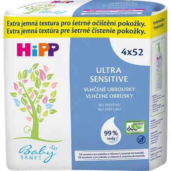 Dětský vlhčený ubrousek HiPP Babysanft Ultra Sensitive vlhčené ubrousky