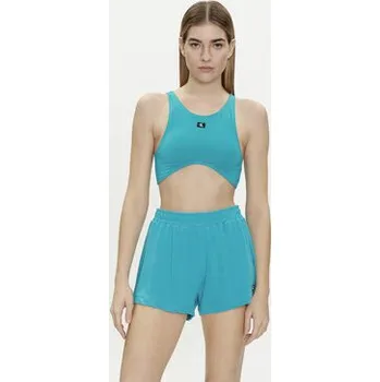Dámské kraťasy Calvin Klein Swimwear Šortky z materiálu KW0KW02441 Modrá Regular Fit L