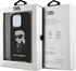 Pouzdro na mobilní telefon Karl Lagerfeld Liquid Silicone Crossbody Ikonik pro Apple iPhone 15 Pro černé