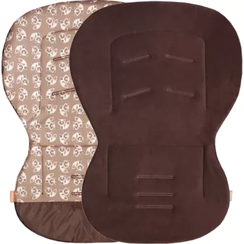 Vložka do autosedačky Unipodložka MOBY hnědá + lišky hnědé