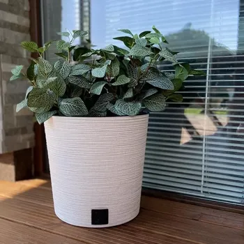 Květináč Květináč FURU ROUND LOW ECO WOOD 30cm naturo