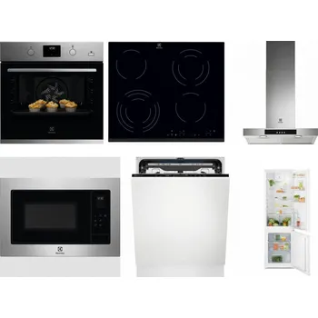 Set domácích spotřebičů ELECTROLUX KODGH70TX + ELECTROLUX EHF6343FOK + ELECTROLUX LFT426X + ELECTROLUX EMS4253TEX + ELECTROLUX EEM69410L + ELECTROLUX LND5FE18S
