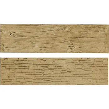 Pletivo Betonový panel dřevo 2-str. pískovec; 200x25x4cm