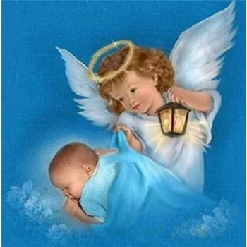 Diamantové malování DIAMANTOVÁ MOZAIKA ANDĚL 03 - SLEVA -50%