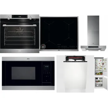 Set domácích spotřebičů AEG Mastery SteamBake BCK455350M + AEG Mastery SenseBoil IAE64413XB + AEG Mastery DBB5660HM + AEG Mastery MSB2547D-M + AEG Mastery MaxiFlex FSE73507P + AEG TSC6M181ES