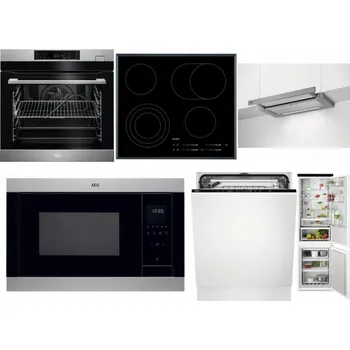 Set domácích spotřebičů AEG BSK782380M + AEG Mastery DirectTouch HK654070FB + AEG DPE5660M + AEG Mastery MSB2547D-M + AEG FSK73607Z + AEG TSC6M181ES