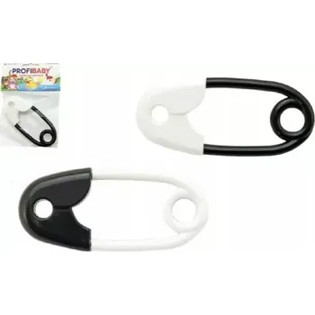 Chrastítko špendlík černobílý plast 12cm asst 2 druhy v sáčku 0m+