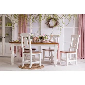 Jídelní stůl ARTEN (NANO Systems s.r.o.) Rustikální jídelní židle POPRAD SIL03 - borovice (bílý vosk)