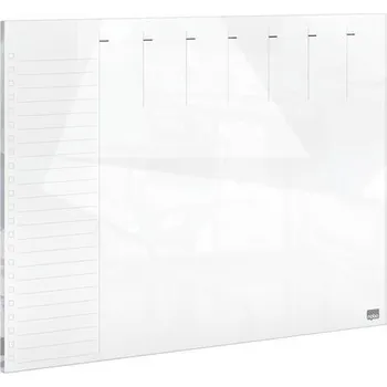 Plánovací tabule "Home", skleněná, týdenní, nástěnná/ na stůl, 43 x 56 cm, NOBO 1915602