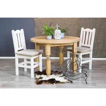 Jídelní stůl ARTEN (NANO Systems s.r.o.) Rustikální jídelní židle POPRAD SIL05 - borovice (bílý vosk)