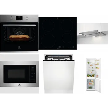 Set domácích spotřebičů ELECTROLUX KOFGH70TX + ELECTROLUX LIR60430 + ELECTROLUX LFP326S + ELECTROLUX EMS4253TEX + ELECTROLUX EEM69410L + ELECTROLUX LND5FE18S
