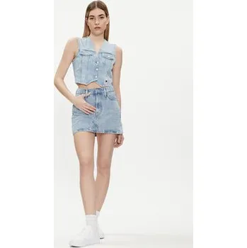 Dámská sukně Tommy Jeans Džínová sukně Izzie DW0DW17674 Modrá Regular Fit 29
