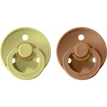 BIBS Colour dudlíky z přírodního kaučuku 2ks velikost 1 (0-6měs) Meadow/Earth