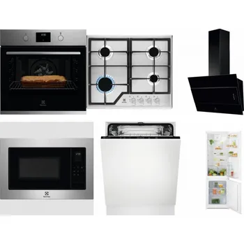 Set domácích spotřebičů ELECTROLUX KOFGH70TX + ELECTROLUX KGS6426SX + ELECTROLUX LFV316K + ELECTROLUX EMS4253TEX + ELECTROLUX EEA27200L + ELECTROLUX LND5FE18S