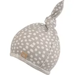 šedá kojenecká čepička s flíčky