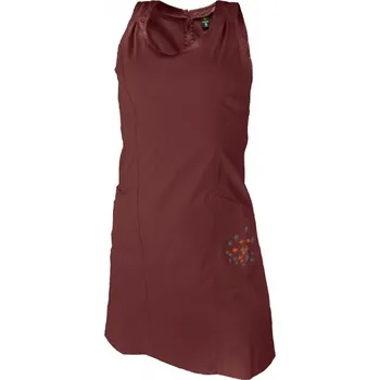 Dámské šaty Šaty Warmpeace FRIDAY BETTER Dark red brown - XS